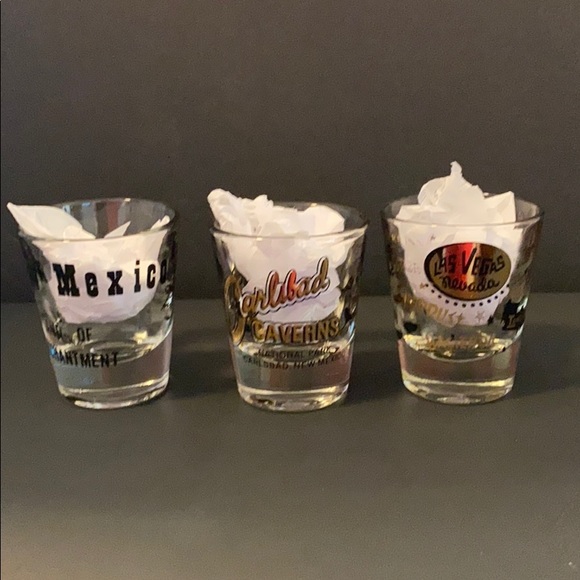 Set of 3 Souvenir Shot Glasses